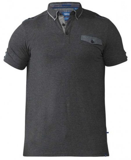 D555 Hogan Polo Charcoal - Polos - Polos homme grande taille