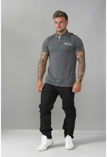 D555 Hogan Polo Charcoal - Polos - Polos homme grande taille