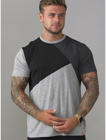 D555 Authentic T-shirt Grey - T-shirts - T-shirts Homme Grande Taille