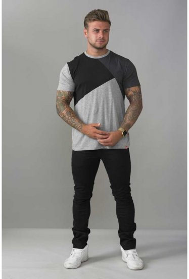 D555 Authentic T-shirt Grey - T-shirts - T-shirts Homme Grande Taille