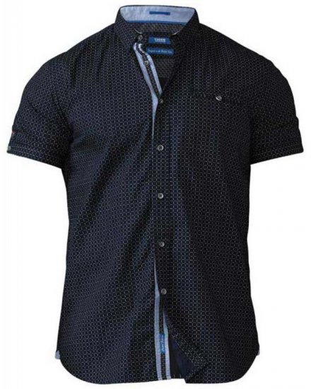 D555 Republic Short Sleeve Shirt Navy - Chemises - Chemises Grandes Tailles Hommes