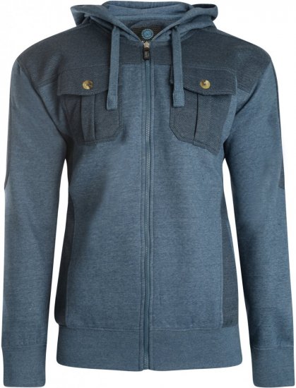 Kam Jeans 700 Contrast Print Hoody Denim - Sweatshirts & hoodies - Sweatshirts/Hoodies grande taille homme