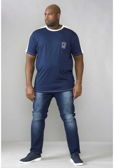 D555 Rick T-shirt Navy - T-shirts - T-shirts Homme Grande Taille