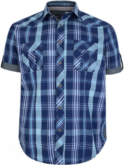 Kam Jeans 6148 Short Sleeve Shirt Navy - Chemises - Chemises Grandes Tailles Hommes