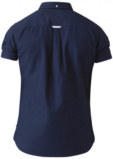 D555 Norman Short Sleeve Oxford Shirt Navy - Chemises - Chemises Grandes Tailles Hommes