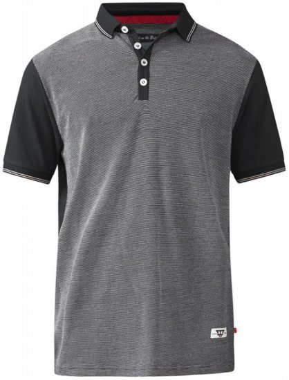 D555 Cecil Polo Black - Polos - Polos homme grande taille