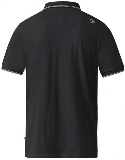 D555 Cecil Polo Black - Polos - Polos homme grande taille