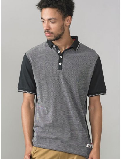 D555 Cecil Polo Black - Polos - Polos homme grande taille