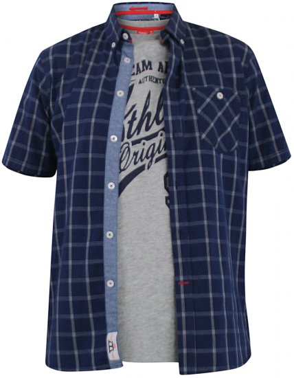 D555 Liberty Short Sleeve Shirt & T-shirt Combo - Chemises - Chemises Grandes Tailles Hommes