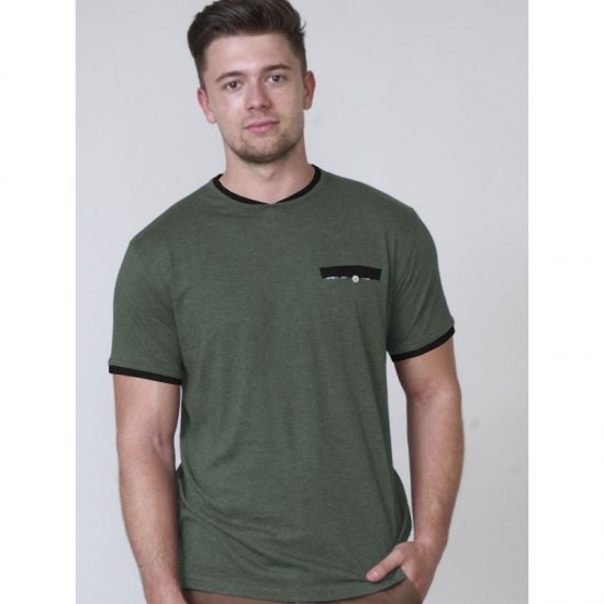 D555 Nelly T-shirt Khaki - T-shirts - T-shirts Homme Grande Taille