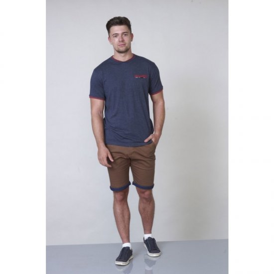 D555 Nelly T-shirt Denim Blue - T-shirts - T-shirts Homme Grande Taille