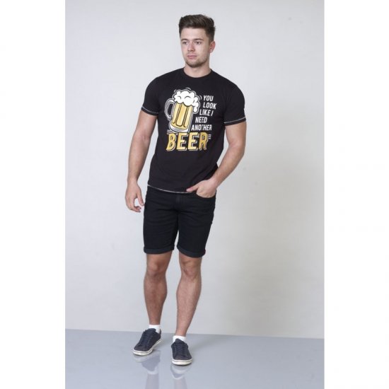 D555 Murray T-shirt Black - T-shirts - T-shirts Homme Grande Taille