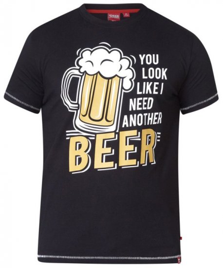 D555 Murray T-shirt Black - T-shirts - T-shirts Homme Grande Taille