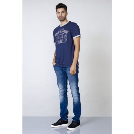 D555 Hatter T-shirt Navy - T-shirts - T-shirts Homme Grande Taille