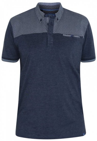 D555 Brent Polo Denim Blue - Polos - Polos homme grande taille
