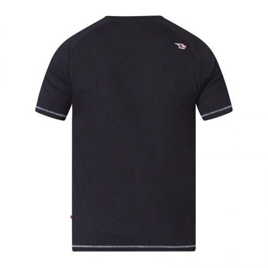 D555 Perry T-shirt Black - T-shirts - T-shirts Homme Grande Taille