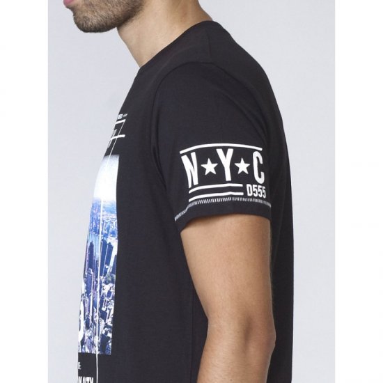 D555 Ethan T-shirt Black - T-shirts - T-shirts Homme Grande Taille