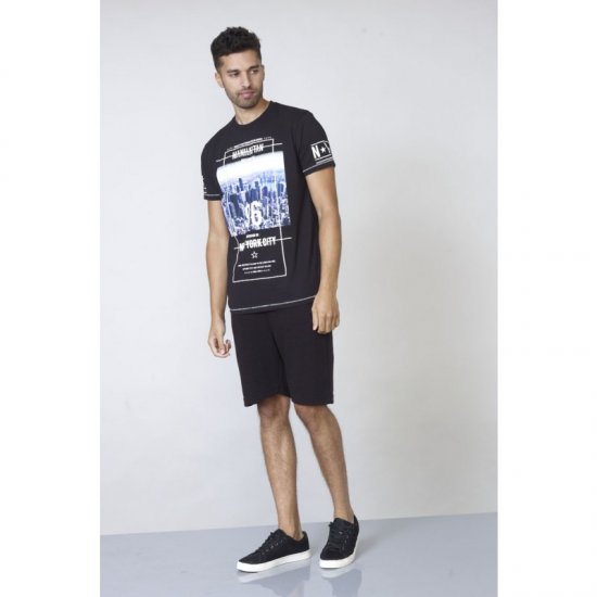 D555 Ethan T-shirt Black - T-shirts - T-shirts Homme Grande Taille