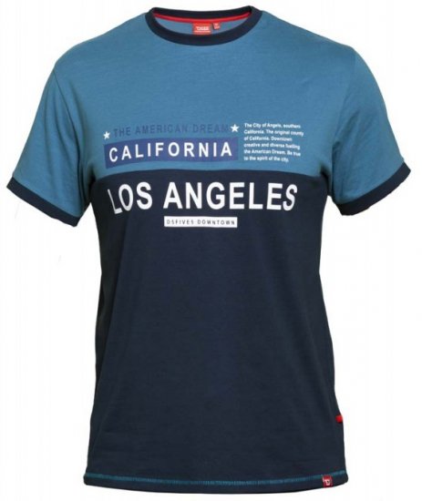 D555 Jackson T-shirt Teal - T-shirts - T-shirts Homme Grande Taille