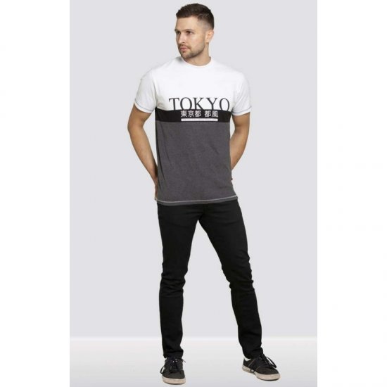 D555 Morris T-shirt Charcoal - T-shirts - T-shirts Homme Grande Taille
