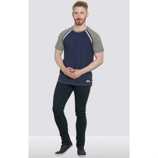 D555 Ashburn T-shirt Navy - T-shirts - T-shirts Homme Grande Taille