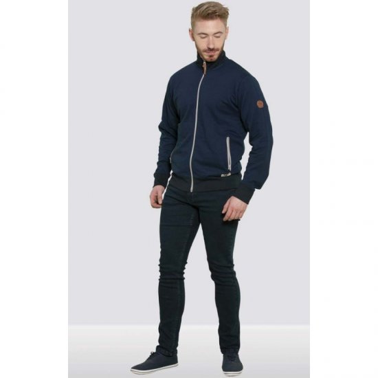 D555 Buxton Full Zip Sweatshirt Navy - Sweatshirts & hoodies - Sweatshirts/Hoodies grande taille homme