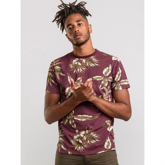 D555 Baxter T-shirt Wine-red - T-shirts - T-shirts Homme Grande Taille