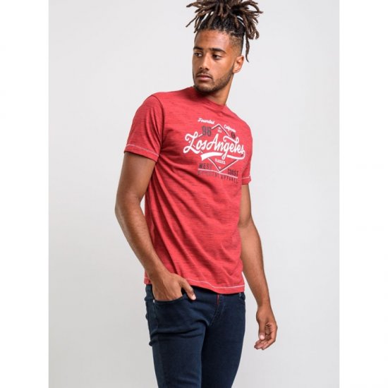 D555 Shelton T-shirt Red - T-shirts - T-shirts Homme Grande Taille