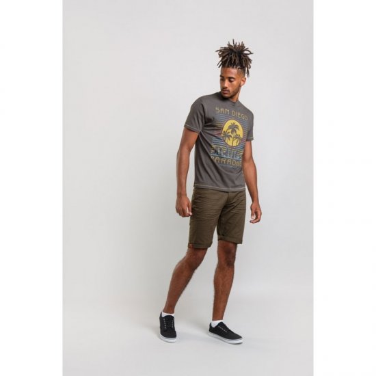 D555 Stanley T-shirt Khaki - T-shirts - T-shirts Homme Grande Taille