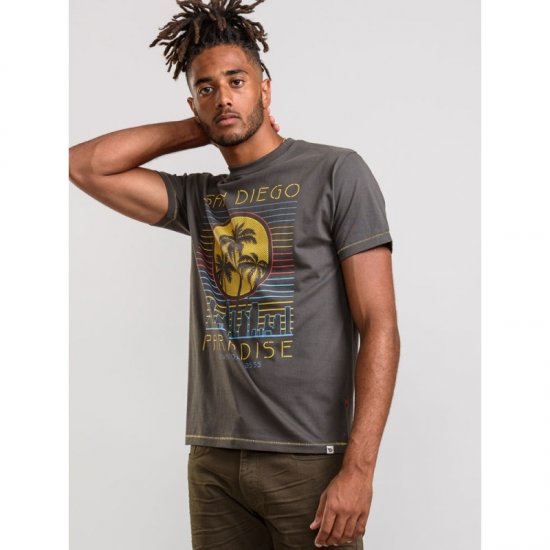 D555 Stanley T-shirt Khaki - T-shirts - T-shirts Homme Grande Taille
