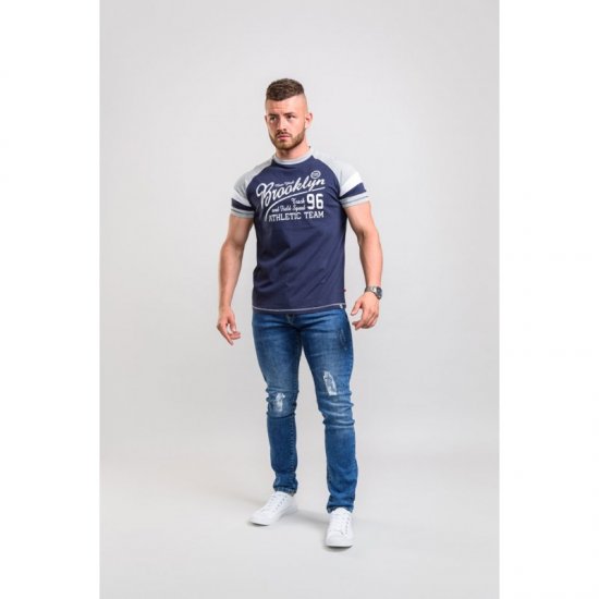 D555 Jones T-shirt Navy - T-shirts - T-shirts Homme Grande Taille