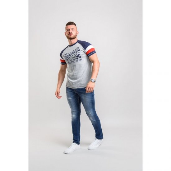 D555 Jones T-shirt Grey - T-shirts - T-shirts Homme Grande Taille