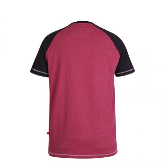 D555 Evans T-shirt Burgundy - T-shirts - T-shirts Homme Grande Taille