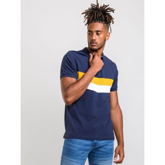 D555 Hopkins Polo Navy - Polos - Polos homme grande taille