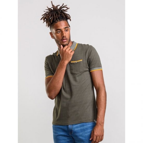 D555 Marshall Polo Khaki - Polos - Polos homme grande taille