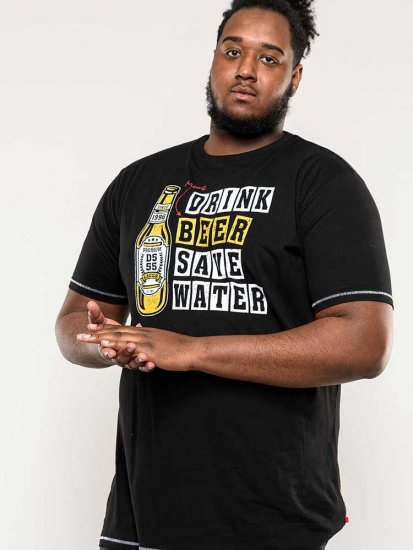D555 Salford Save Water Drink Beer T-shirt Black - T-shirts - T-shirts Homme Grande Taille