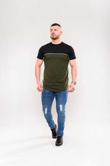 D555 Buckland Couture Cut And Sew Curved Hem T-Shirt - T-shirts - T-shirts Homme Grande Taille