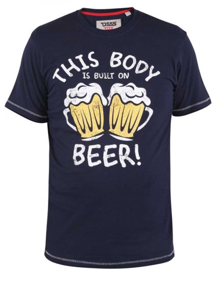 D555 Dartmoor Built On Beer Printed T-Shirt - T-shirts - T-shirts Homme Grande Taille