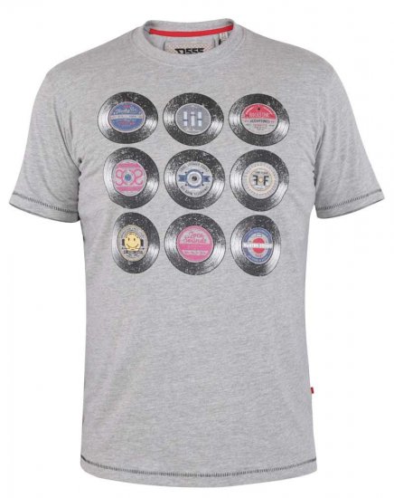 D555 Hexworth Vinyl Records Printed T-Shirt - T-shirts - T-shirts Homme Grande Taille