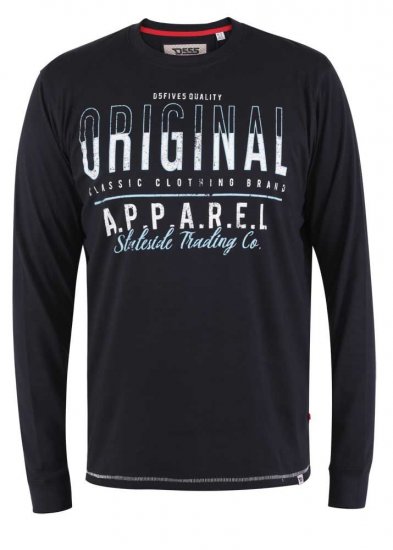 D555 Yeovil Long Sleeve T-Shirt - T-shirts - T-shirts Homme Grande Taille