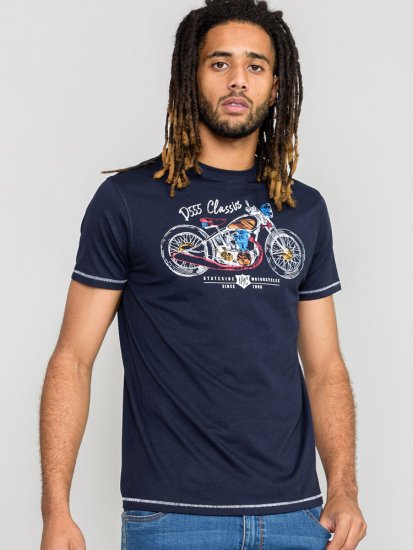 D555 DENTON Motorbike Printed T-Shirt - T-shirts - T-shirts Homme Grande Taille