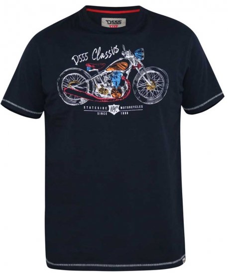 D555 DENTON Motorbike Printed T-Shirt - T-shirts - T-shirts Homme Grande Taille