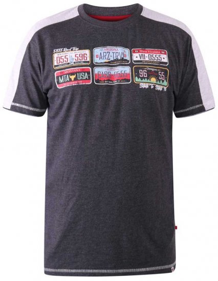 D555 SOHO American Number Plate T-Shirt - T-shirts - T-shirts Homme Grande Taille