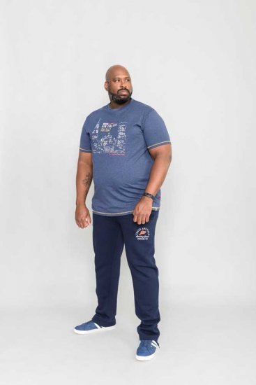 D555 DEBDEN NYC Night Skyline T-Shirt - T-shirts - T-shirts Homme Grande Taille