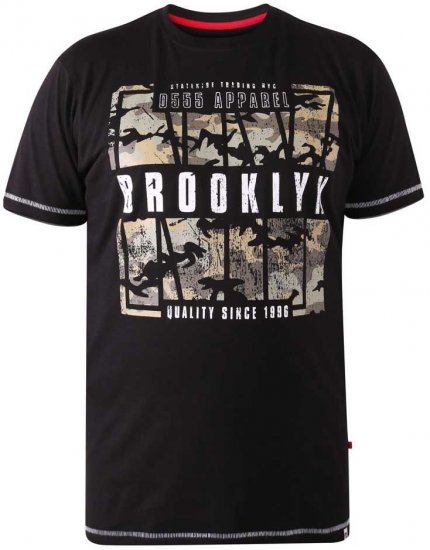 D555 BRICKET Camo Brooklyn T-Shirt - T-shirts - T-shirts Homme Grande Taille