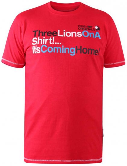 D555 LIONS England T-shirt - T-shirts - T-shirts Homme Grande Taille