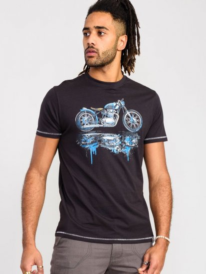 D555 Fritton Bike With Shadow And Drips Printed T-Shirt - T-shirts - T-shirts Homme Grande Taille