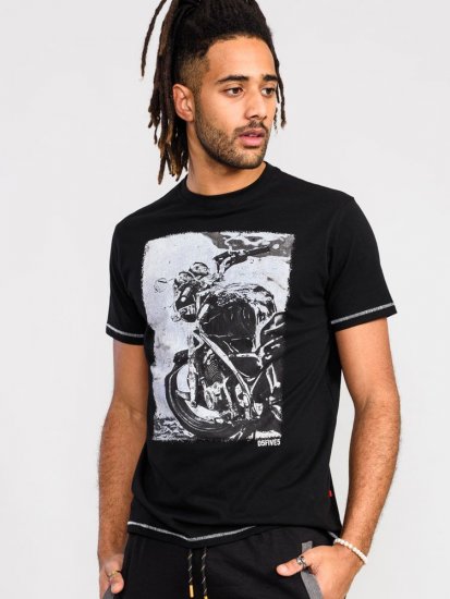 D555 Pinewood Photographic Bike Printed T-Shirt - T-shirts - T-shirts Homme Grande Taille