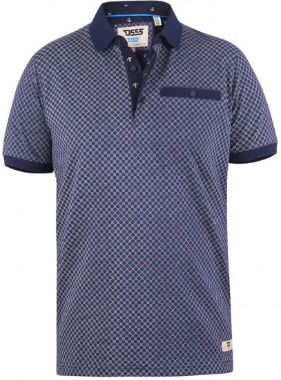 D555 AXFORD Print Polo Shirt - Polos - Polos homme grande taille