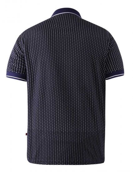 D555 Battersea Polo Shirt With Chest Embroidery Navy - Polos - Polos homme grande taille